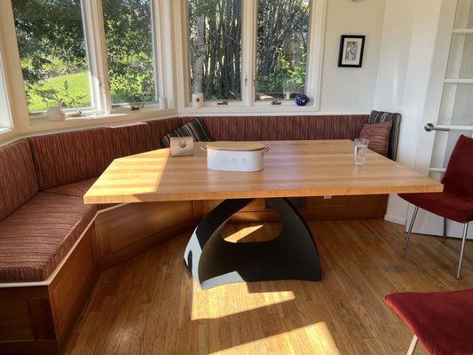 Breakfast nook with our custom table