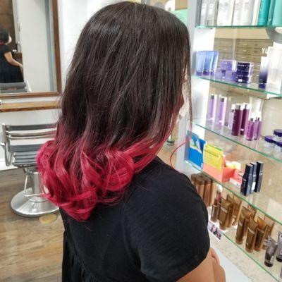 Hot Pink Ombre by Stylist Miran