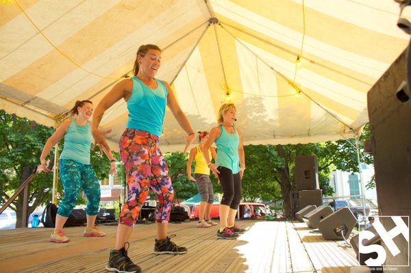 Jazzercise class in the Park, Barre VT