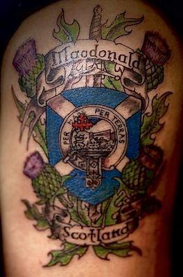 Scottish Clan tattoo for my Scottish side of the family. Clan Macdonald.