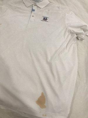 Ruined golf shirt !