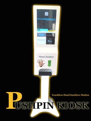 Pushpin hand sanitizer kiosk. Become a host ,add this unit to your business free! We refill and maintain. www.pushpinkios.com