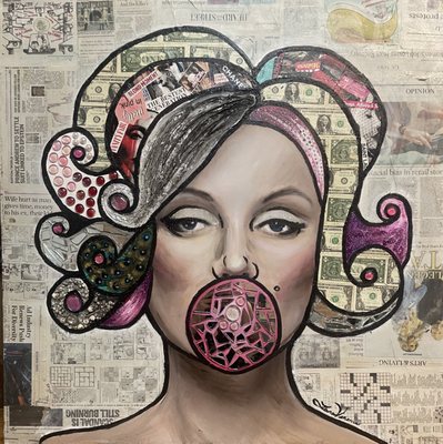 "BombShell" (Marilyn) 
40 x 40"