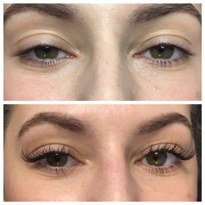 Lash Extensions using LAshX products to keep your lashes long and healthy