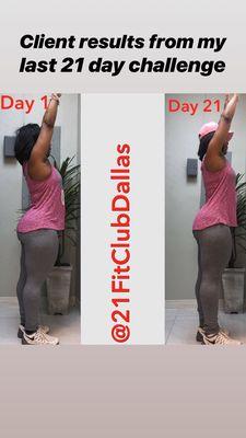 Results from the 21 DayFitness Challenge