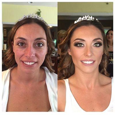 Bridal hair and makeup clients big day