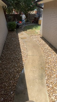 Rock flower bed redesign