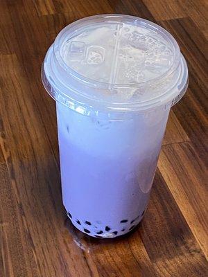 Taro Milk tea with Original boba