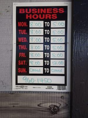 Store hours