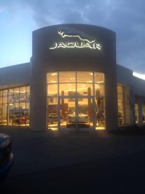 Back lit channel letters and Jaguar logo