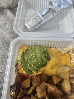 California omelet with American cheese