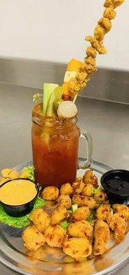 Bloody Mary's and appetizers