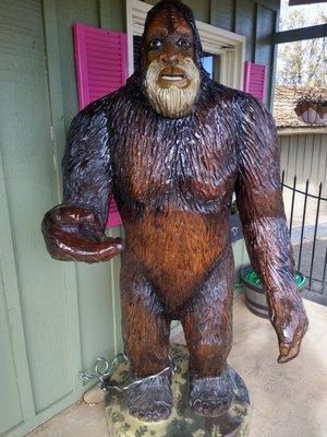 Hand carved by one of our local artists (and my dad). David Barker with Backwoods Carving Chainsaw Art.