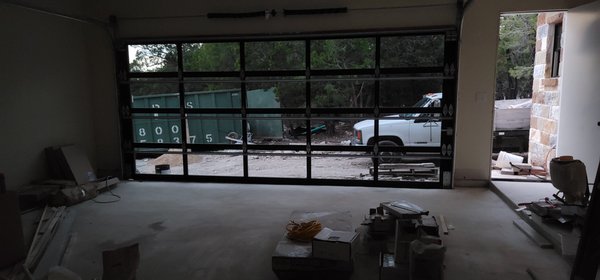 Full-View, all glass, Garage doors sold and installed professionally.