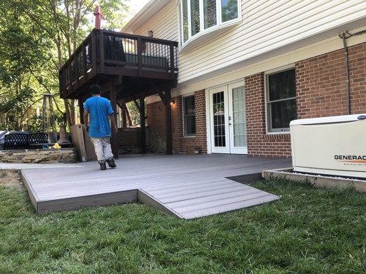 Restrained upper deck and re-done lower deck in Trex (with ramp for my wheelchair).