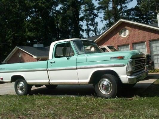 Fixed this Ford truck in the owners driveway.