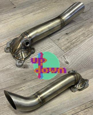 Custom TIG welded Kawasaki Z125 turbo downpipe