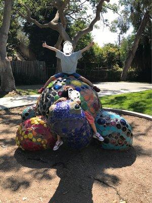 Turtle mosaic sculpture