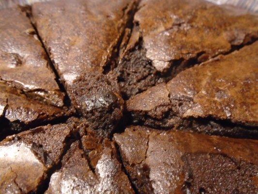 Brownie Pizza, close-up.