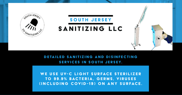 Detailed Sanitizing and Disinfecting Services in South Jersey. We Use UV-C Light Surface Sterilizer to kill Bacteria, Germs, Viruses.