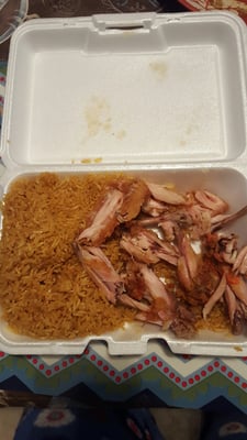 Disgusting plain fried rice and raw chicken wings! Stay away from this place. It even smells bad in there.