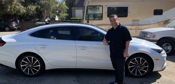 Precision Tinting consulted with hubs on the right tint for his car and he couldn't be happier!  His "girl" has some styling new shades!