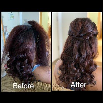 Half up/ Half down bridal hairstyle