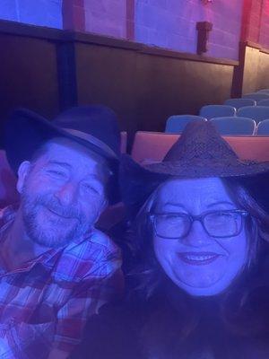 Me and my husband on date night at Terri Clark's concert at Liberty Showcase