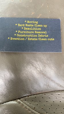 The back of my business card