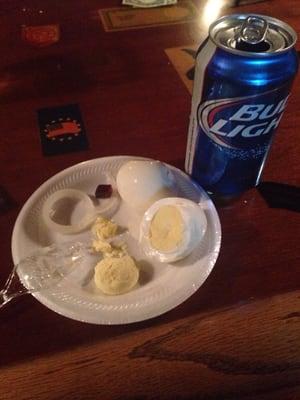 Pickled eggs for the first time...