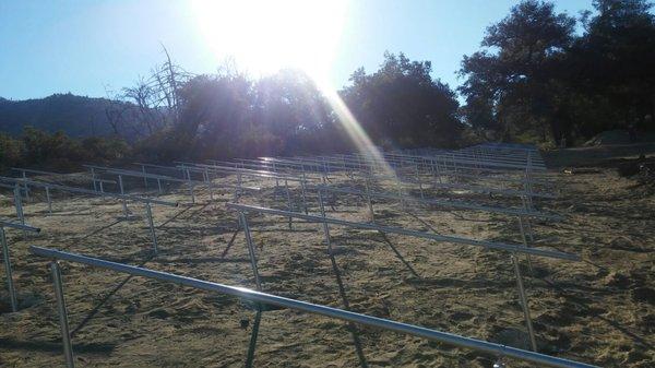 The bones of a 300 panel installation in Pauma Valley