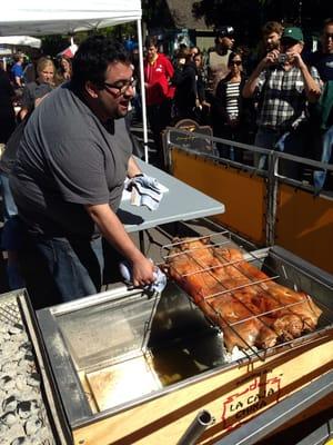 Whole hog from A Pig in a Fur Coat.