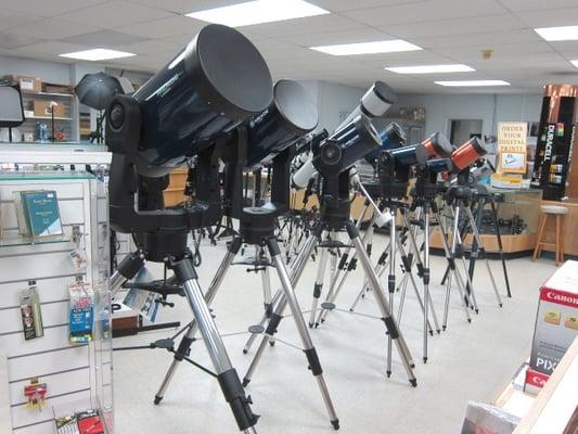 A few of the telescopes from Meade and Celestron.