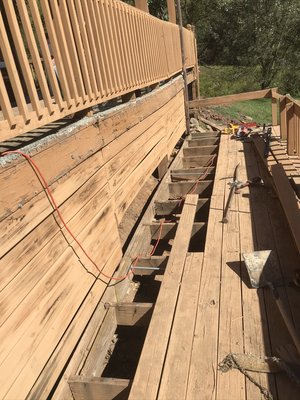 Deadman 
Deck pulling apart and we bolted it and pulled back together