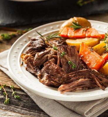 This Sugar Beet Kitchen pot roast was so tender and d