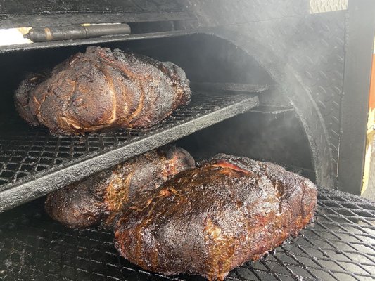 Smoked pork butts