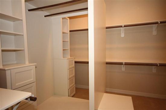 Our Master Closets are spacious and include many built-ins.