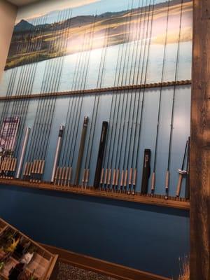 Nice fly fishing rod lay out!  Different price ranges, different rod flexes!   The lay out is very helpful for the customer!