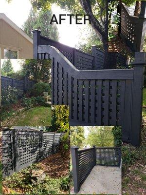 Fence we paint. The final pictures when we finished