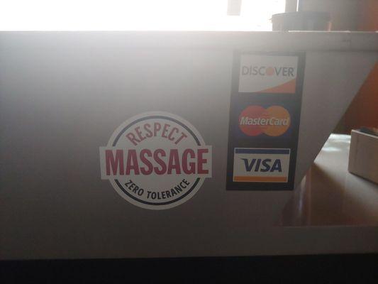 #respectmassage love the message this stands for! Also remember to bring something besides Amex for payment.