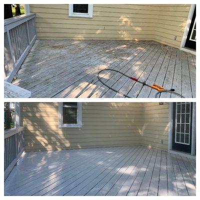 Soft wash deck without damaging