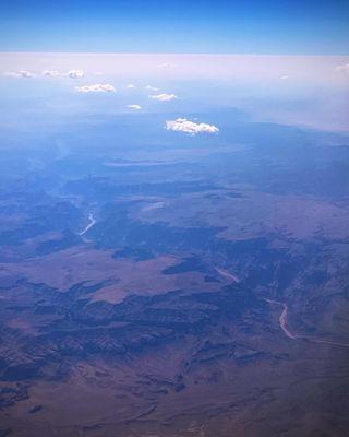 Gorgeous views of the Grand Canyon & Colorado River from above - flying from SLC to LAX! (Sept 2024)