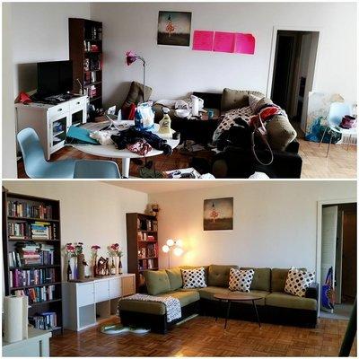 Living Room Before and After