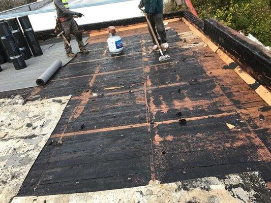 Flat roof application