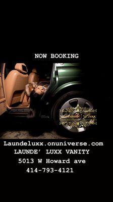 Now booking . The website ensures that you have an appointment available with Launde' Luxx. This is the best way to book.