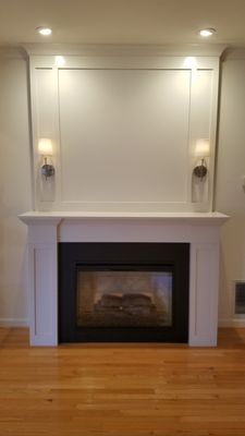 Custom fireplace and surround