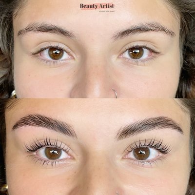 Ultimate Blow-out Combo
Glue-Free Keratin Lash Lift, Tint, Brow lamination & Tint (Free Brow Shaping Included)