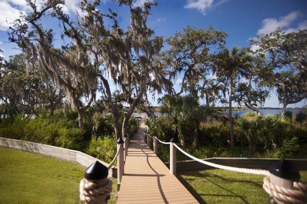 Boardwalk built with materials from Decks and Docks Lumber Company