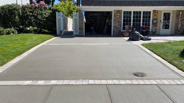 Concrete driveway