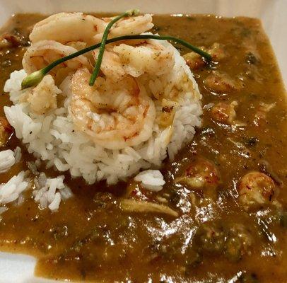 Shrimp and crawfish etouffee. Simply amazing! Love the food and this sweet family owned business.